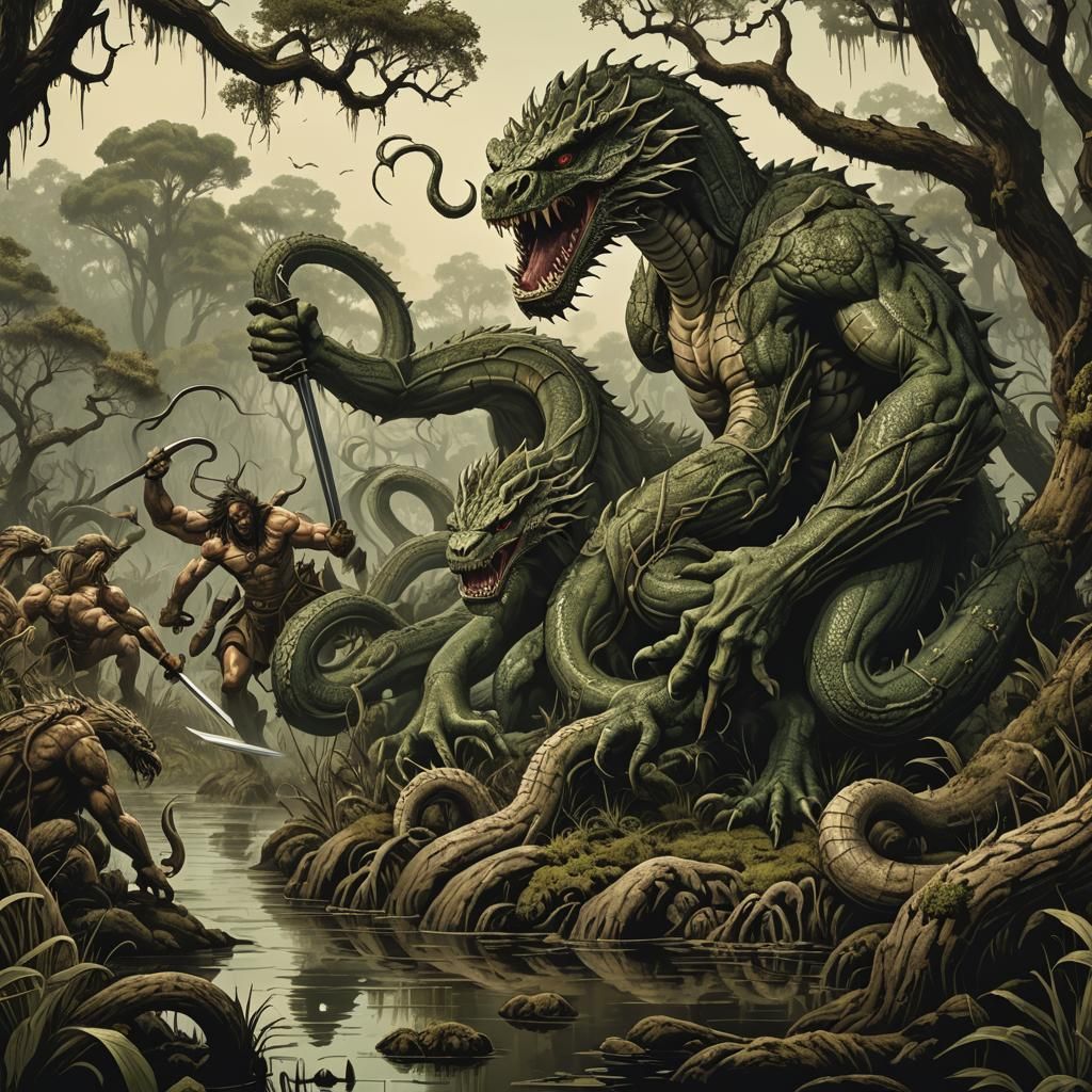 Hercules Fighting Hydra