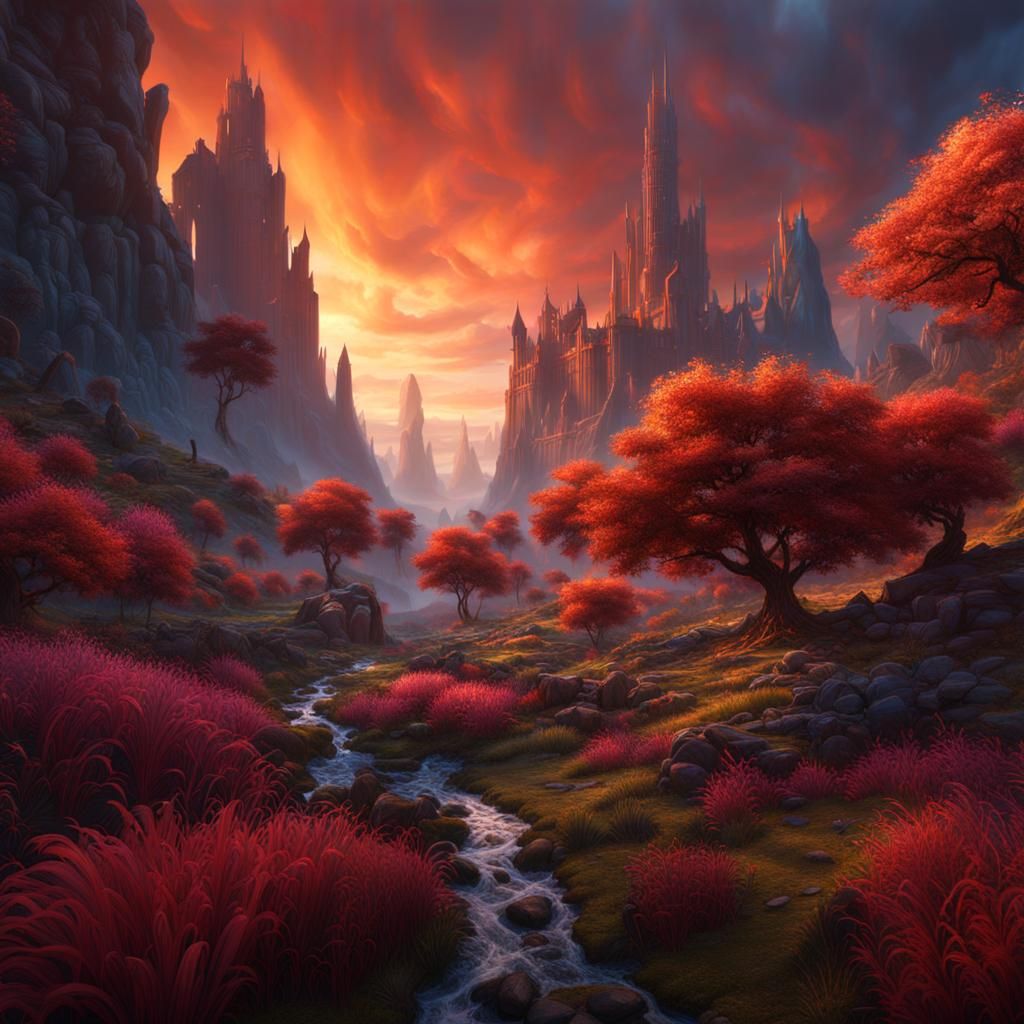 Fantastical Matte Painting with Deep Colors