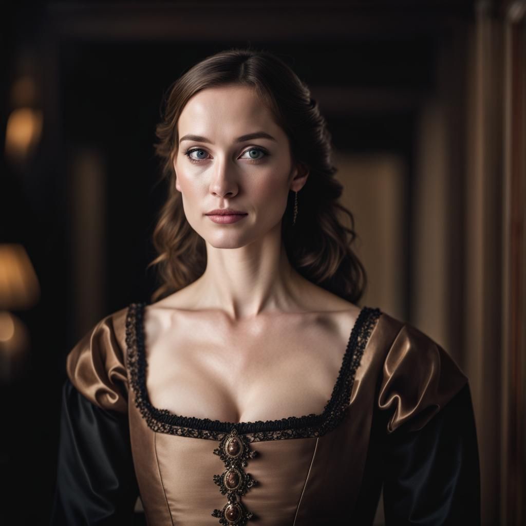 Portrait of a Woman in Tudor Gown