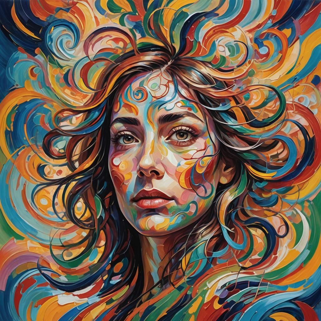 Surreal Portrait: Woman in Fauvist Expressionism