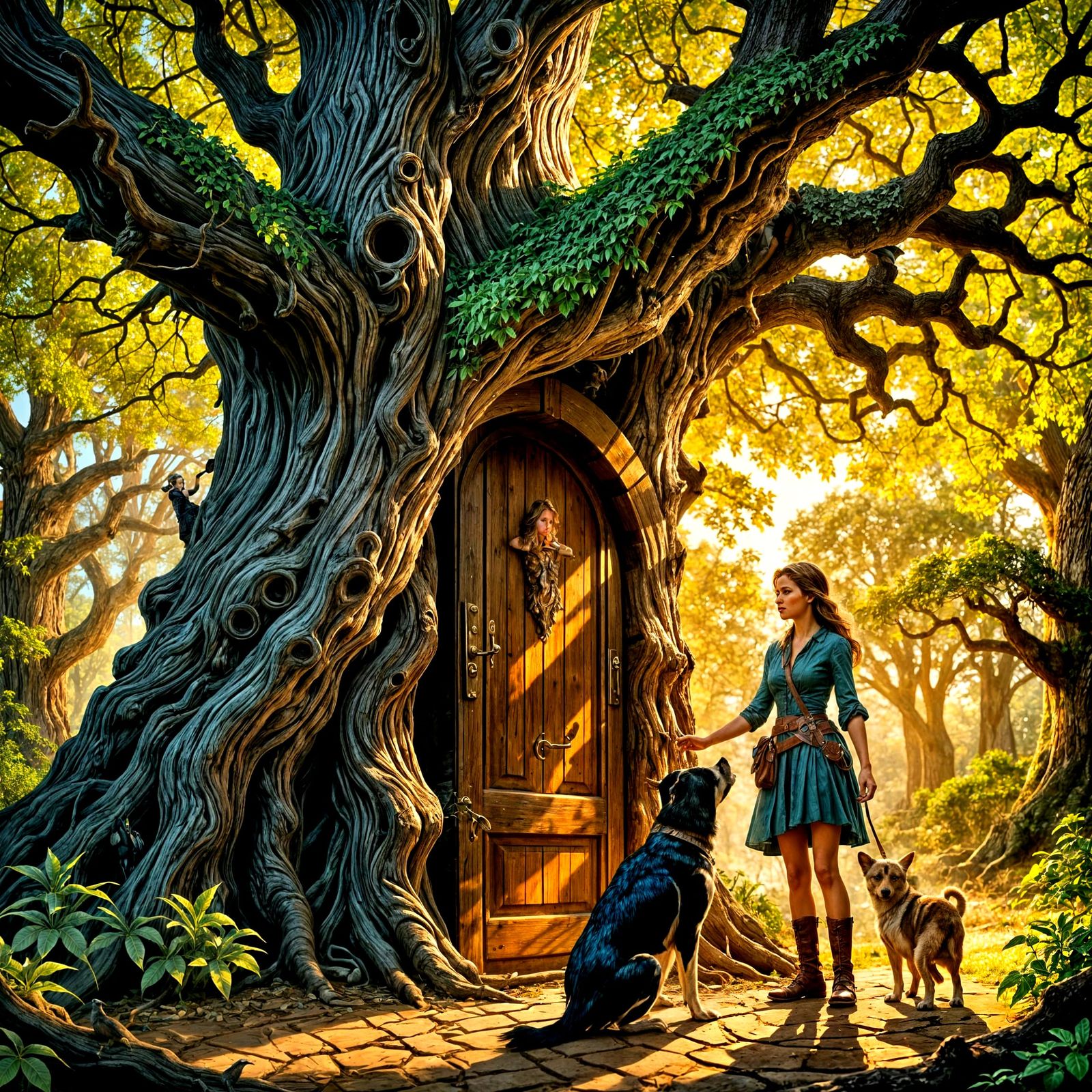 Adventuress Finds Secret Doorway Under Ancient Oak