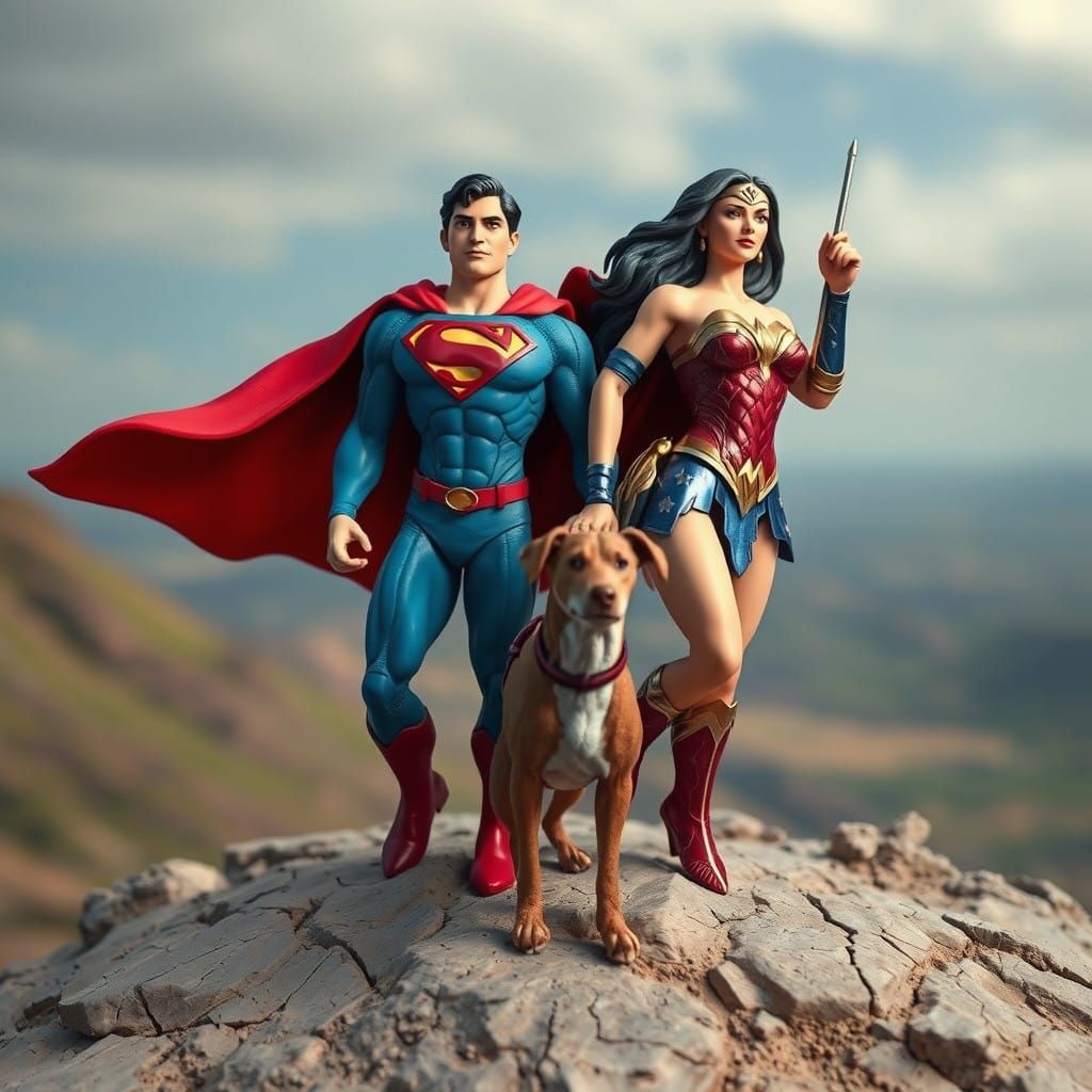 Clay Superheroes Soar Through the Air