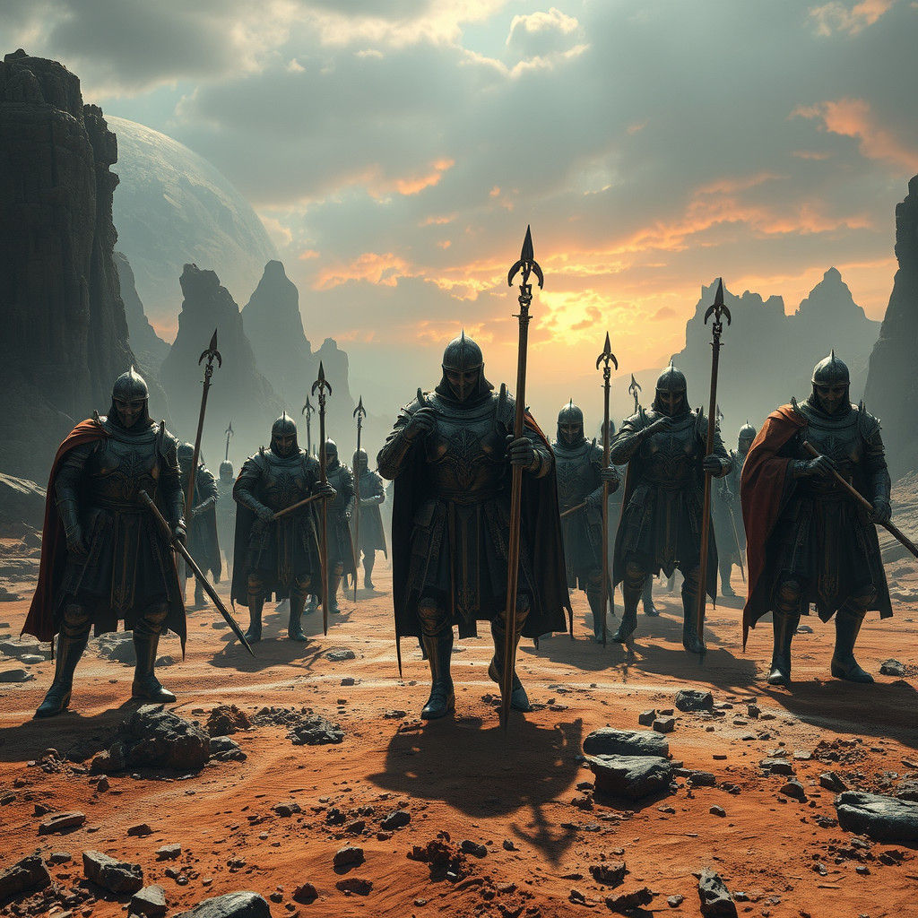 Medieval Knights on Alien Planet: Digital Matte Painting