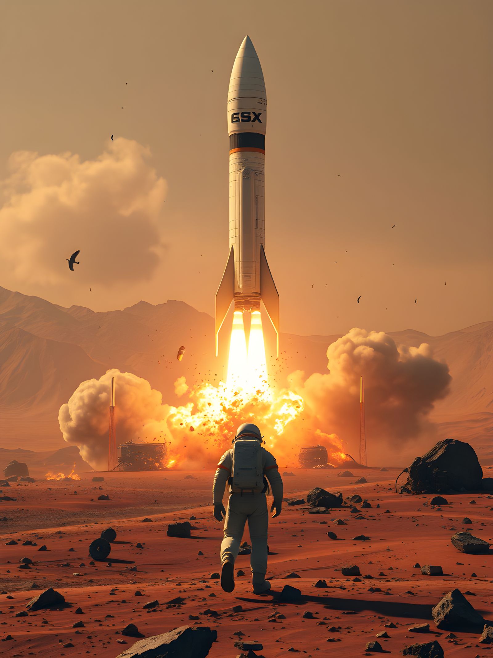 SpaceX Starship Disaster on the Red Planet