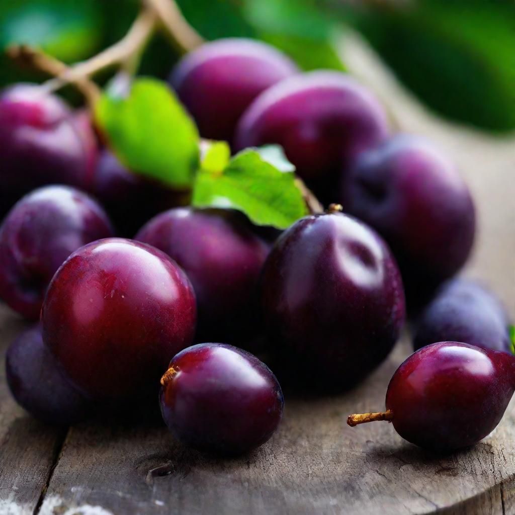 Girls and Plums: A Whimsical AI Interpretation