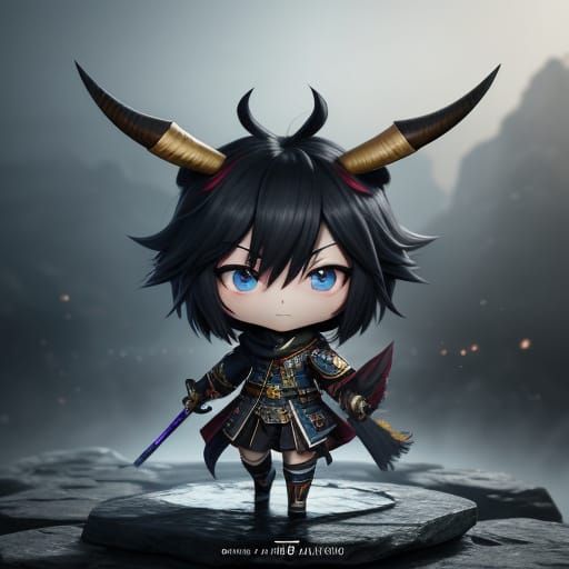 Chibi Yak in 3D Anime Art Style