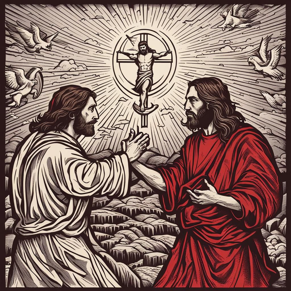 Jesus Confronts Satan in Epic Battle