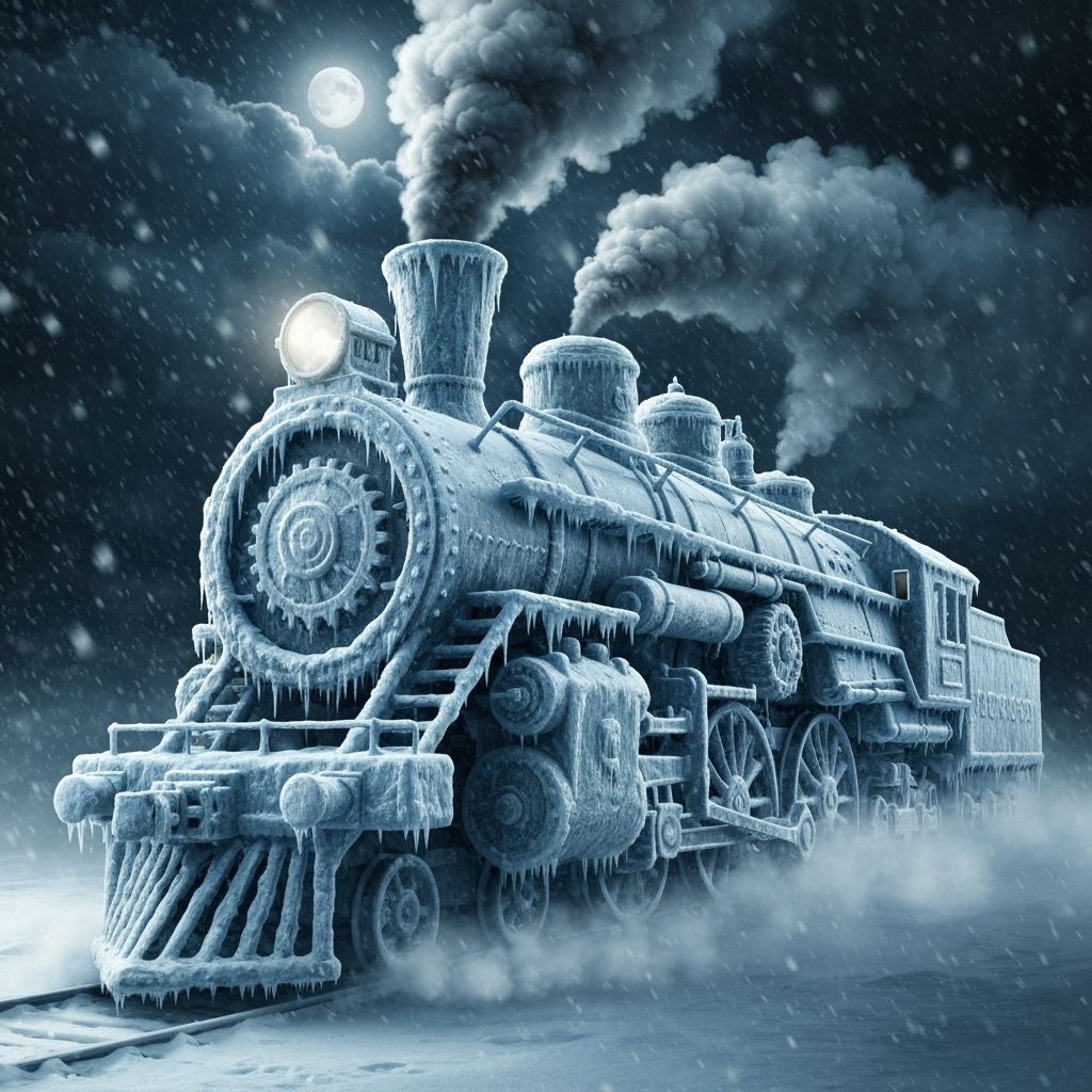 Colossal Ice Train in Frozen Apocalypse