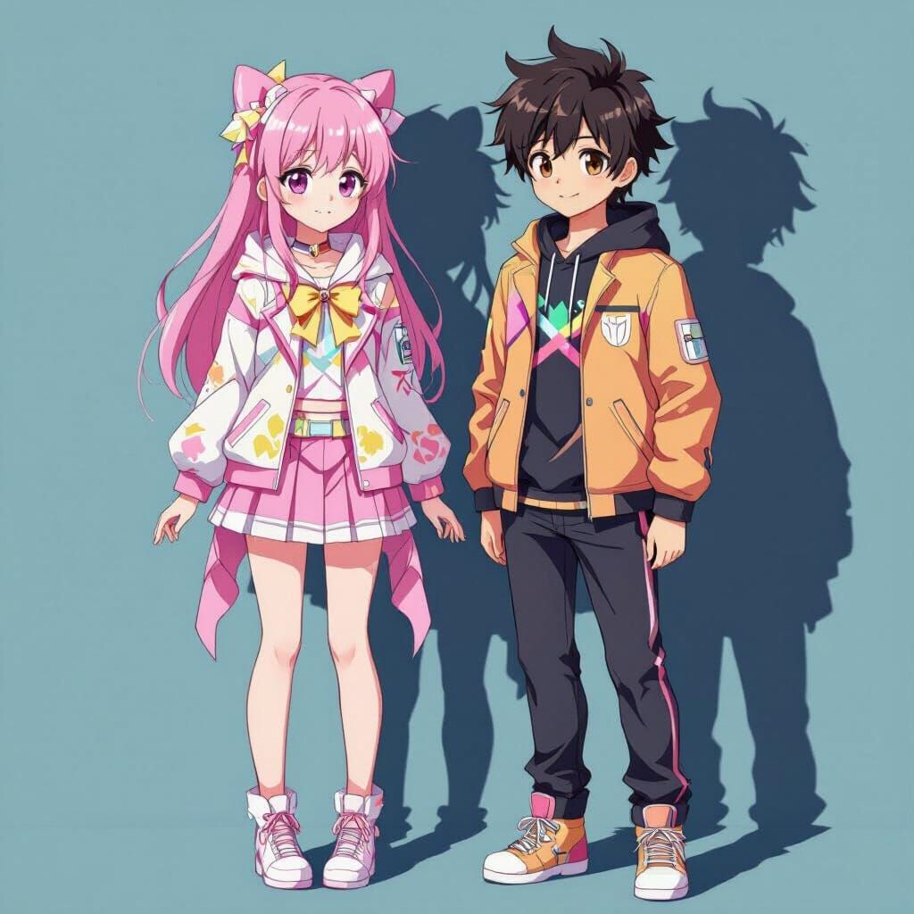 Anime Style Shadows in Pastel Colors