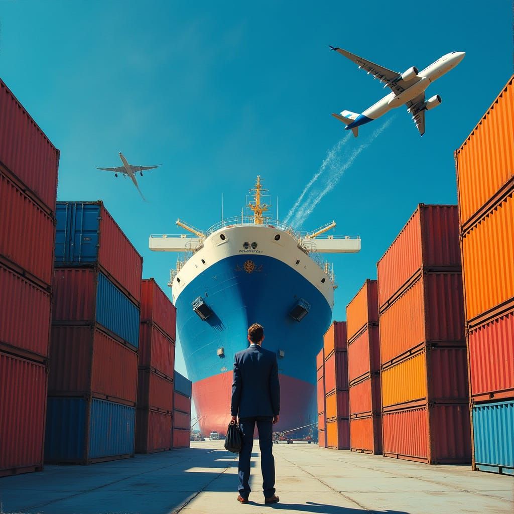 German Dock: Overseas Shipping in Industrial Style