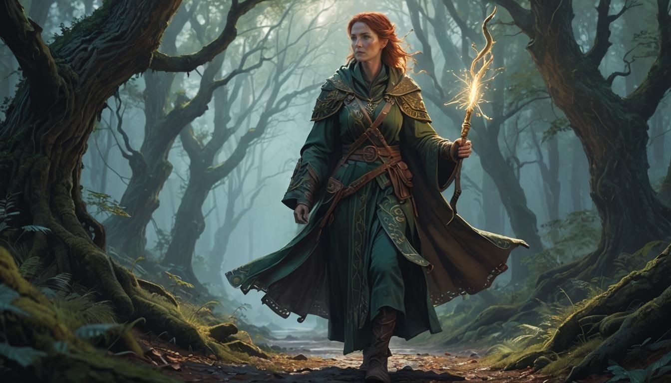 Mystical Archer in Enchanted Forest