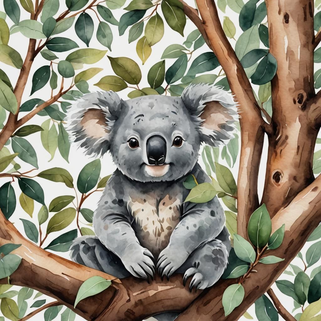 Cute Koala in Watercolour Style
