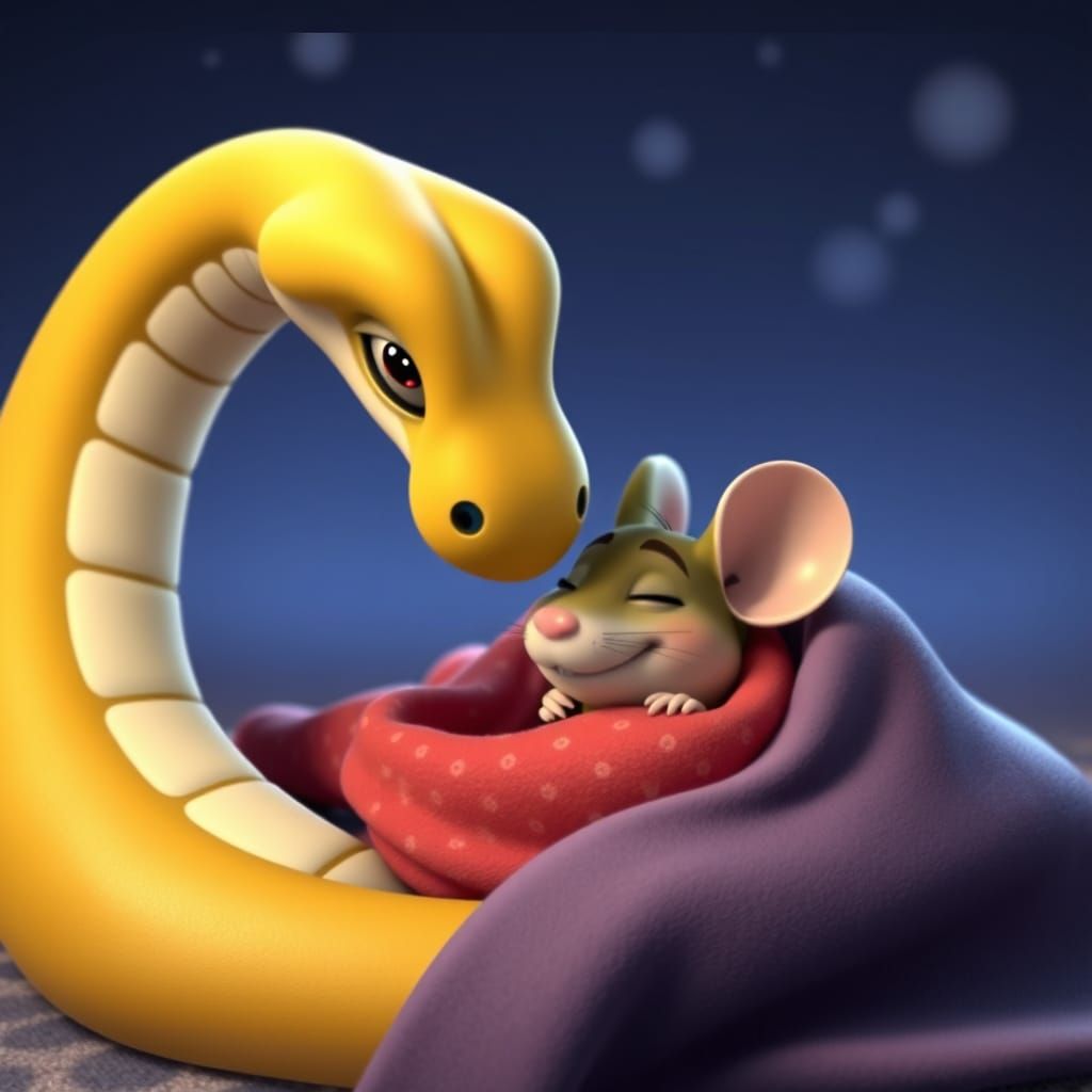 Unlikely Friends - Snake and Mouse 2 of 4