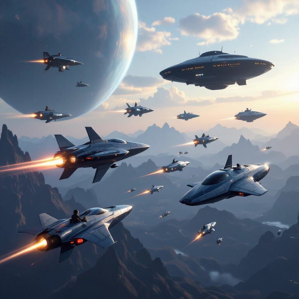 Epic Sky Battle for Earth's Freedom