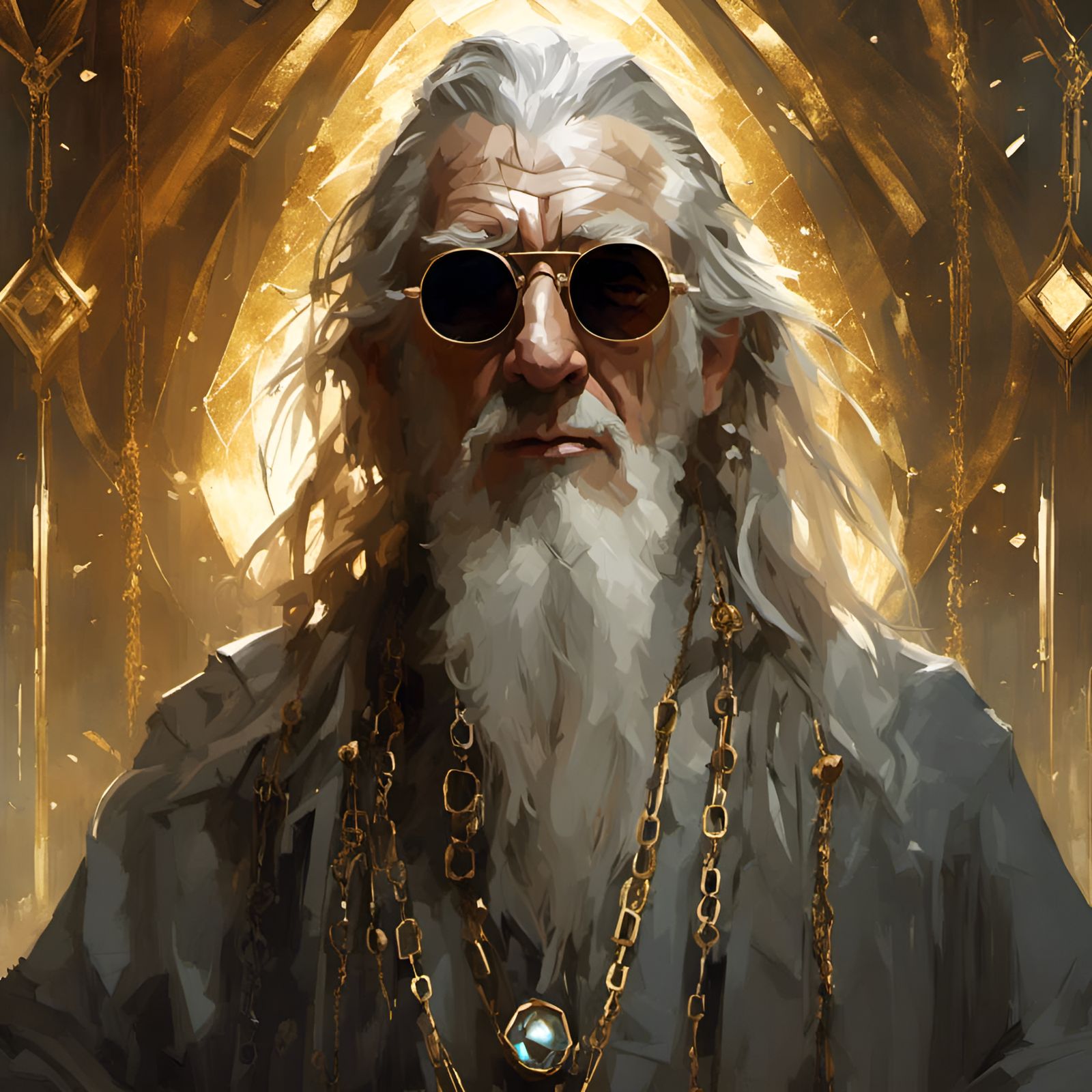 Gandalf Decked Out in Gold and Diamonds
