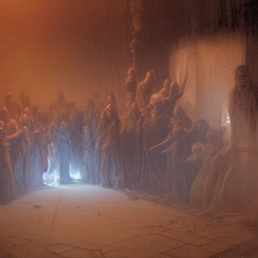 Terrifying Djinn in Gothic Horror Style