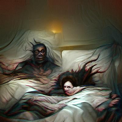 Sinister Bed Scene of Sleeping Man