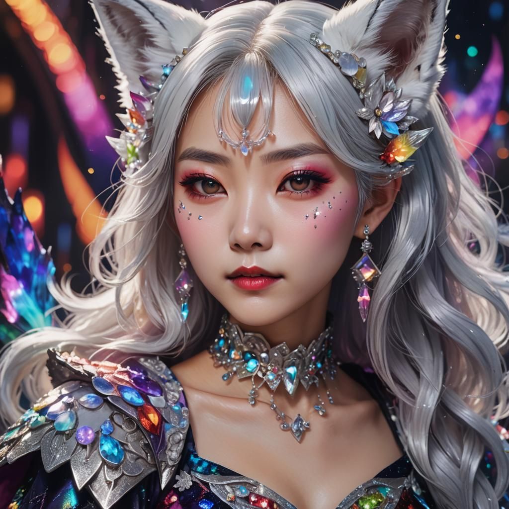 Korean Vampire Queen in Anime Style