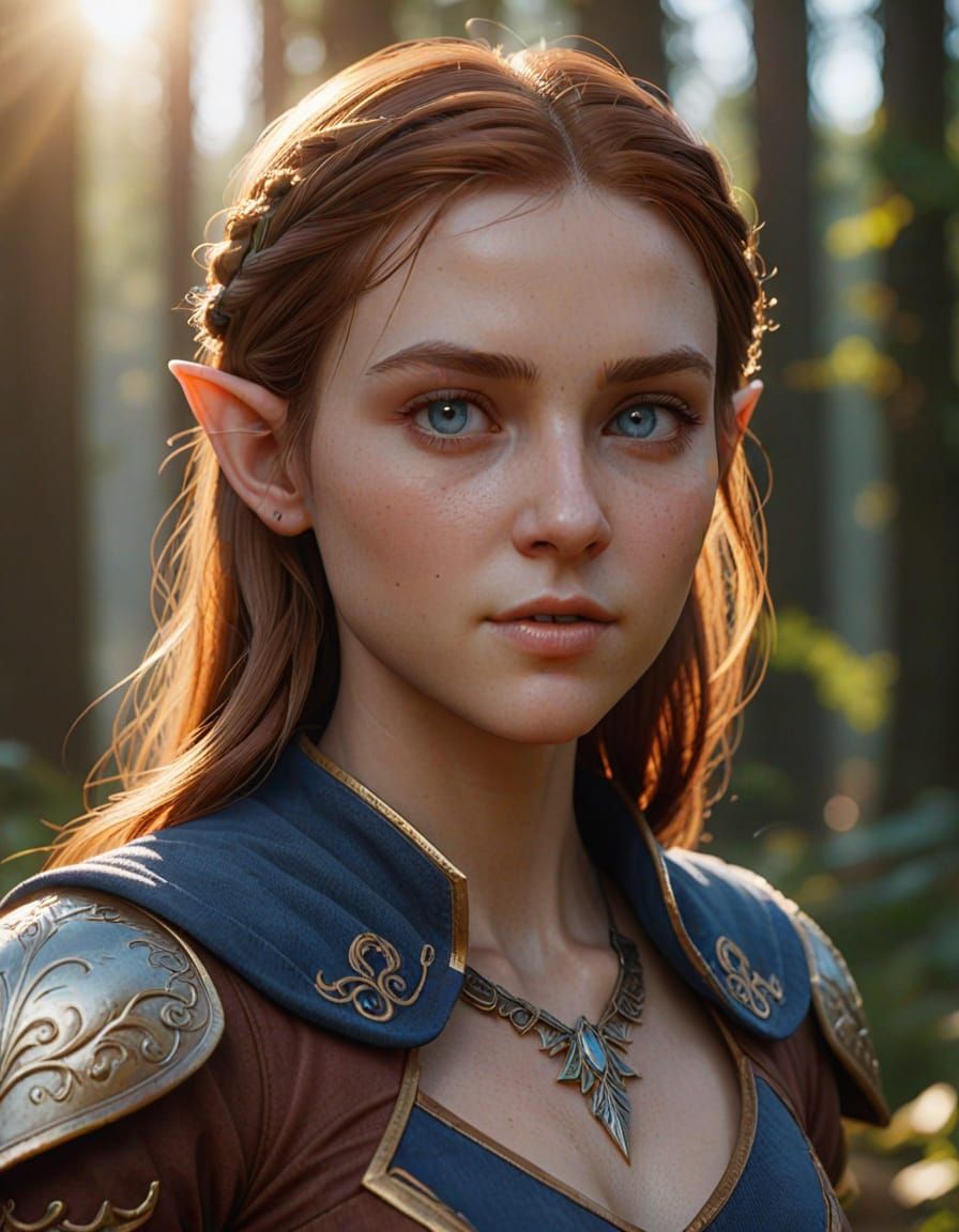 Ethereal Elf Maiden in 3D Game Cinematic
