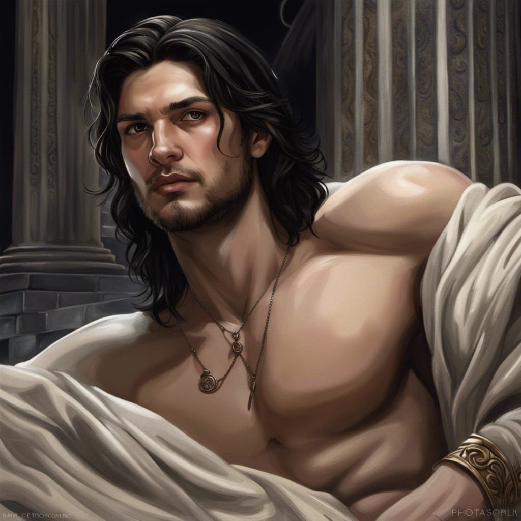 Greek God Portrait in Photorealistic Style