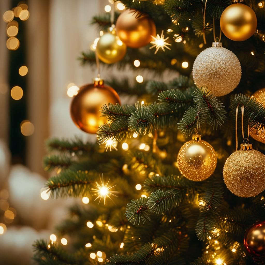 Golden Christmas: A Wes Anderson Inspired Film Still