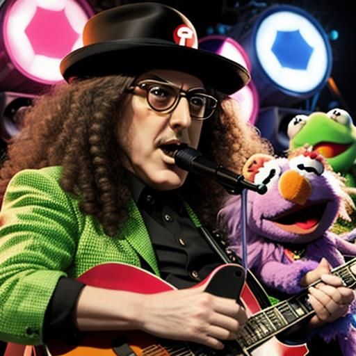 Weird Al Yankovic as a Muppet with Electric Mayhem