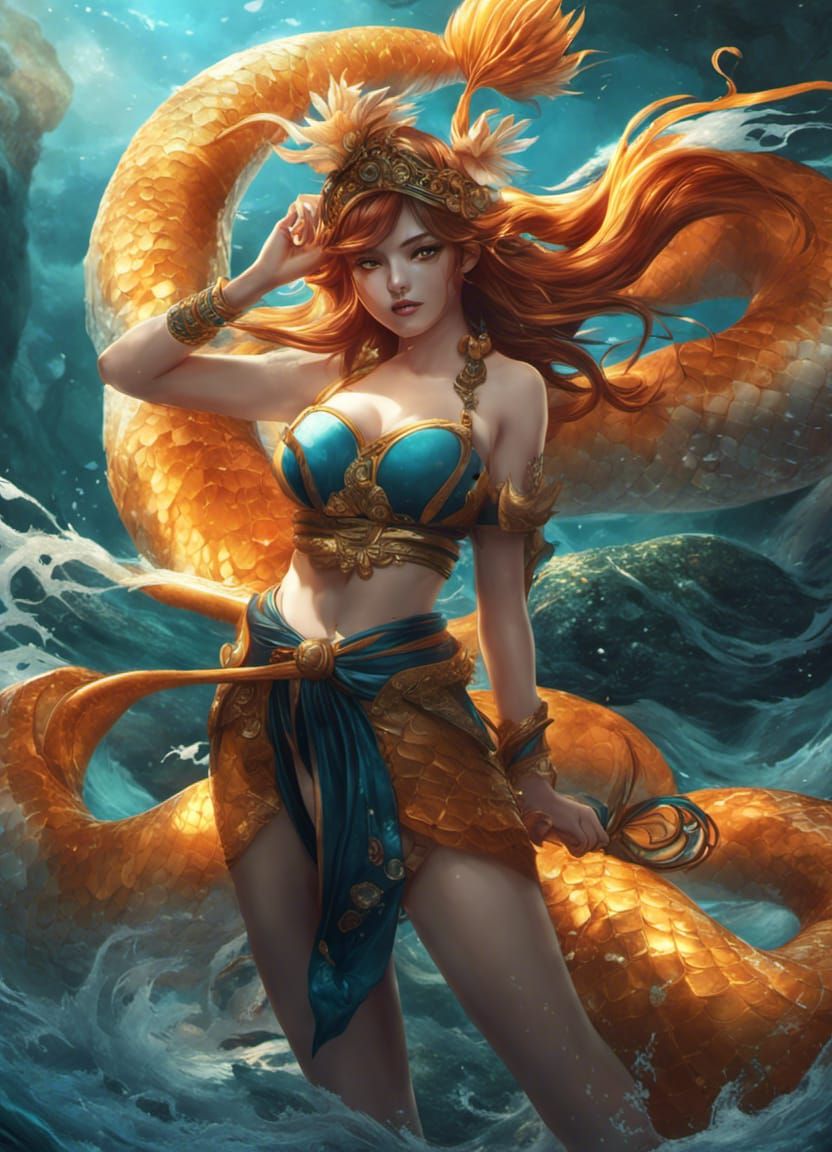 Voluptuous Woman in Edgy Digital Illustration