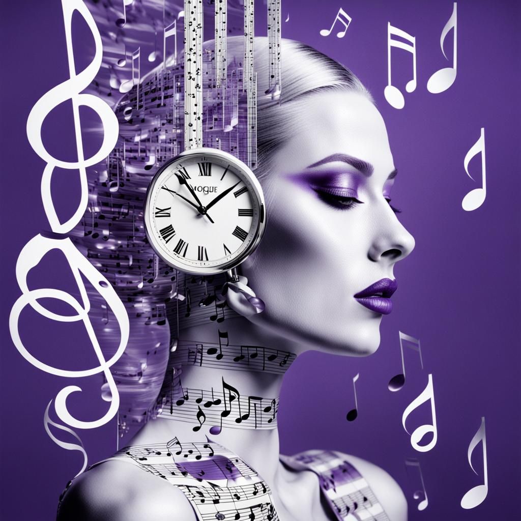 Surreal Double Exposure: Vogue Fashion Masterpiece