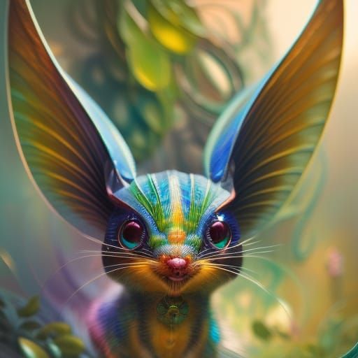 Industrial Wire Sugar Glider: Hyperdetailed Stained Glass St...