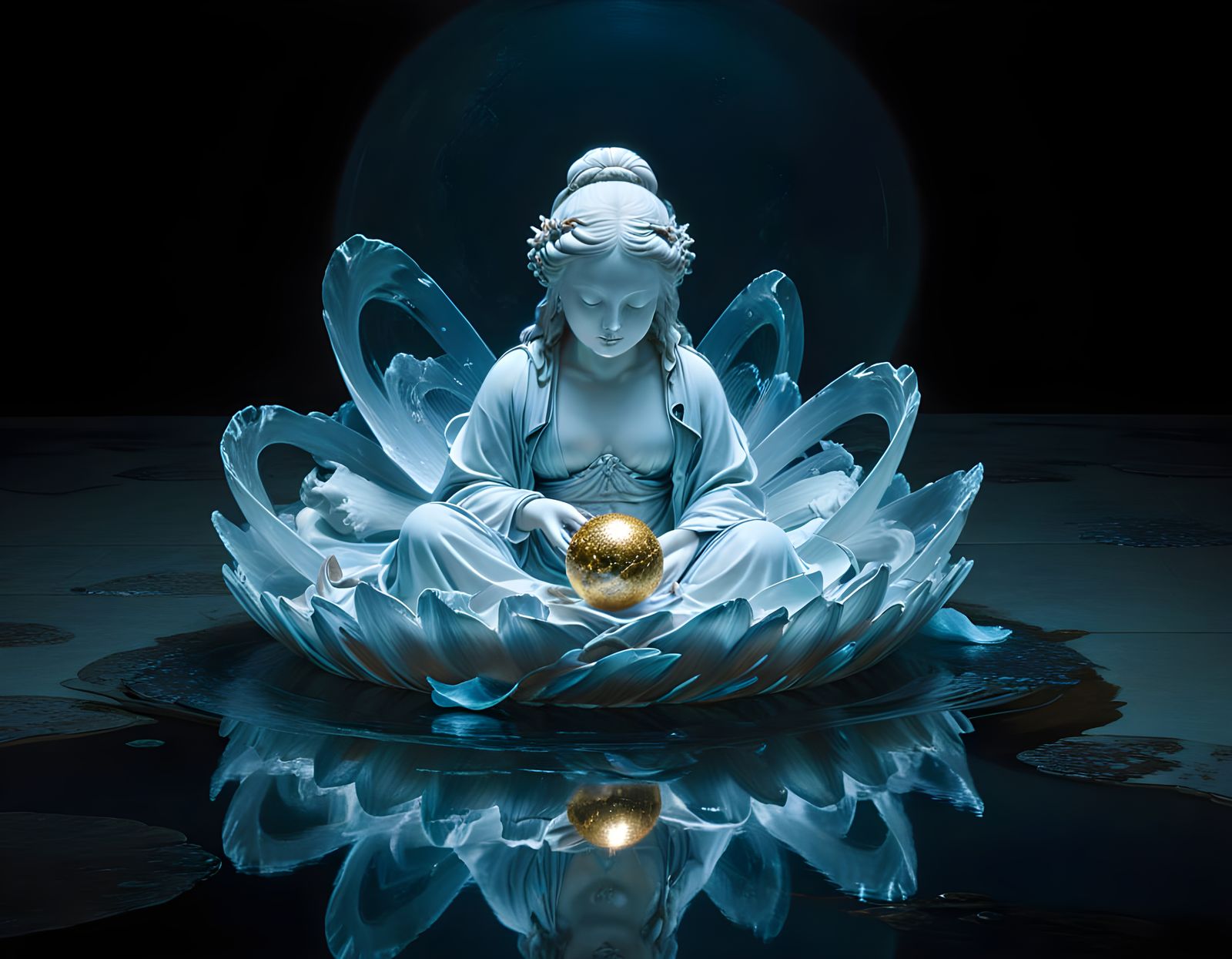 Golden Sphere with Dual Human Form in Renaissance Flemish St...