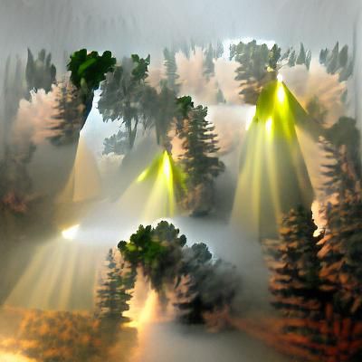 Foggy Forest with Volumetric Lighting and Sun Rays