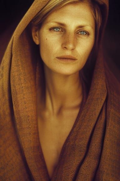 Beautiful Woman Portrait with Dynamic Lighting