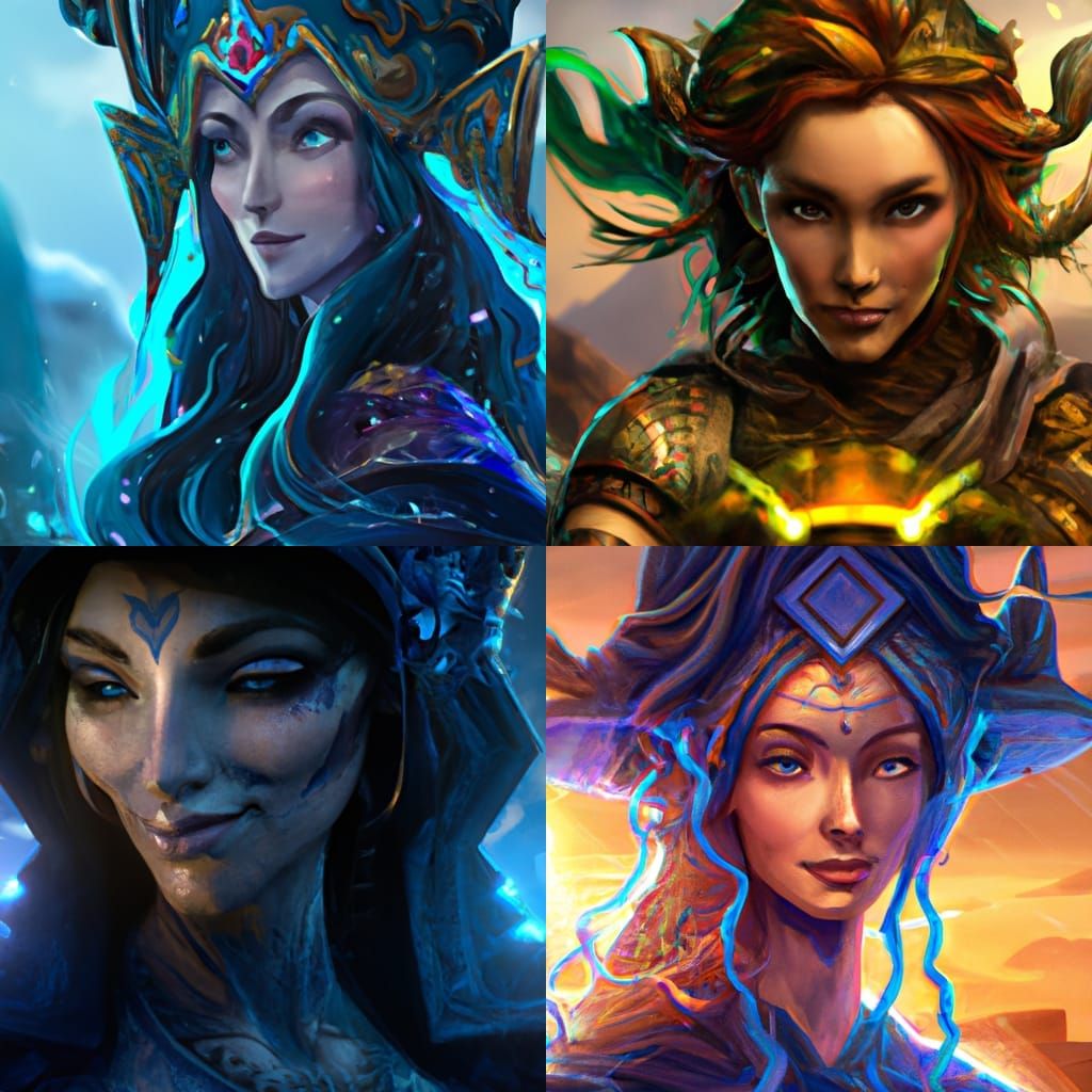 Hecate Portrait in Hyperdetailed Art Style