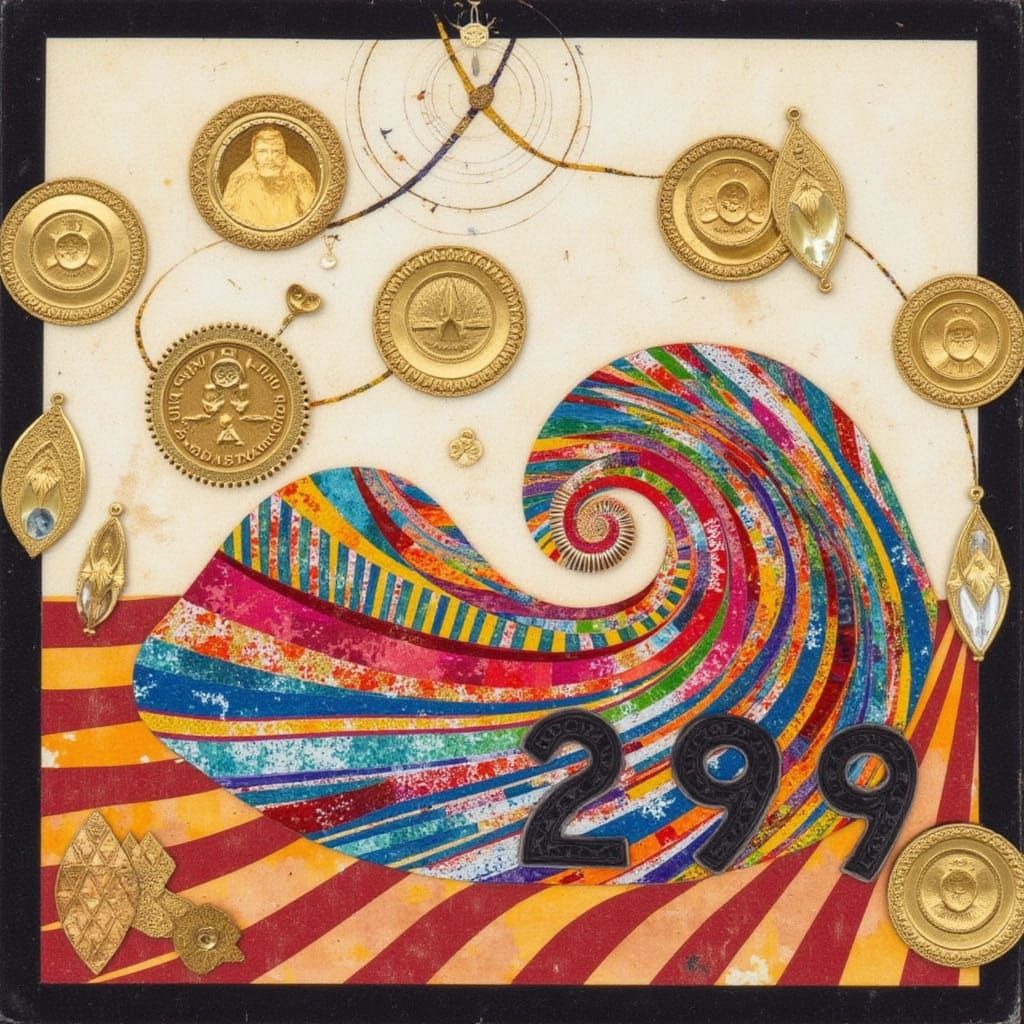 Bohemian Patchwork Cosmic Wheel in Batik Style