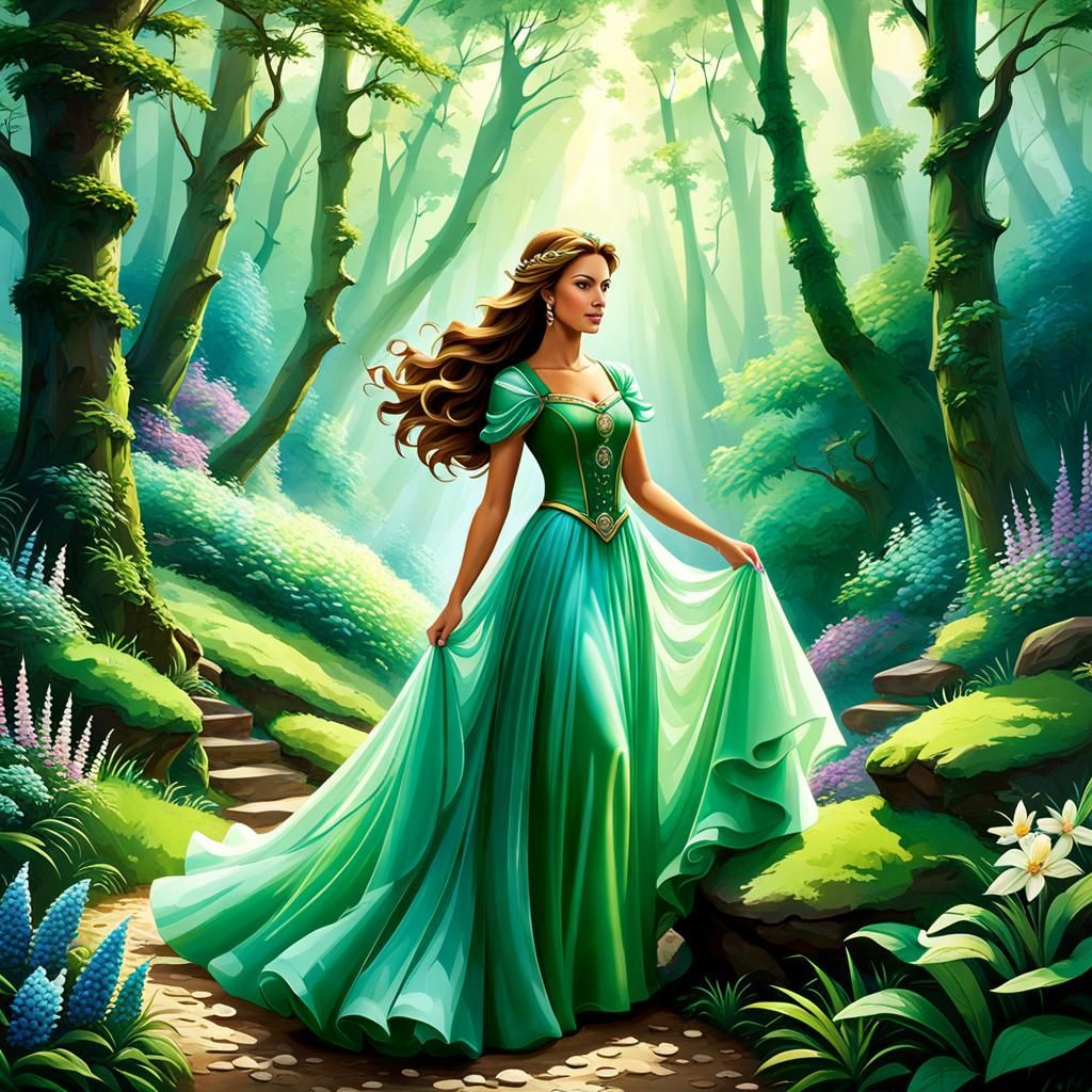 Virgo Zodiac Sign in Ethereal Fantasy Style