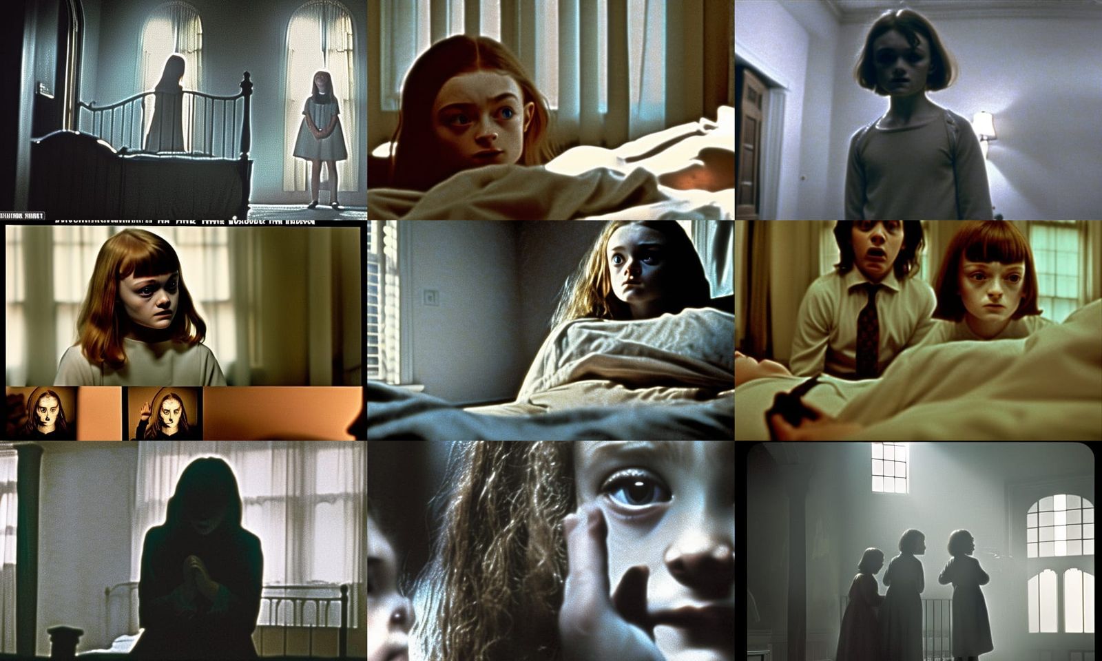 Movie "The Exorcist" (1973) directed by Darren Aronofsky starring Sadie Sink..