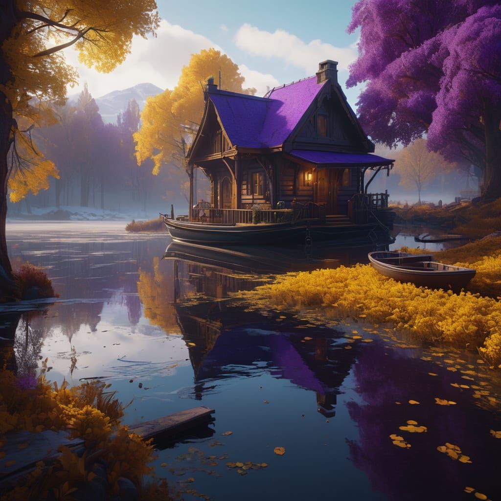 Frozen Winterscape in Dark Fantasy Style