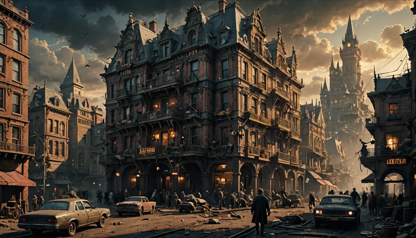Epic Cinematic Digital Matte Painting of Dirty Deeds