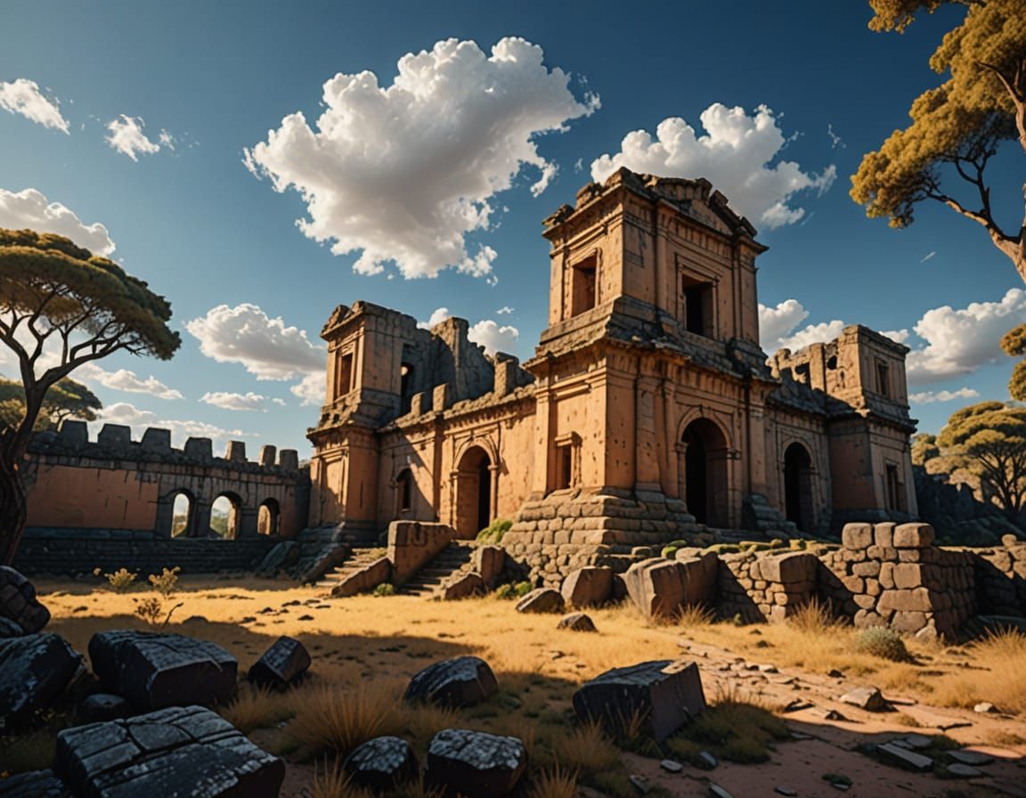 Ancient Khami Ruins in Zimbabwe's Golden Light