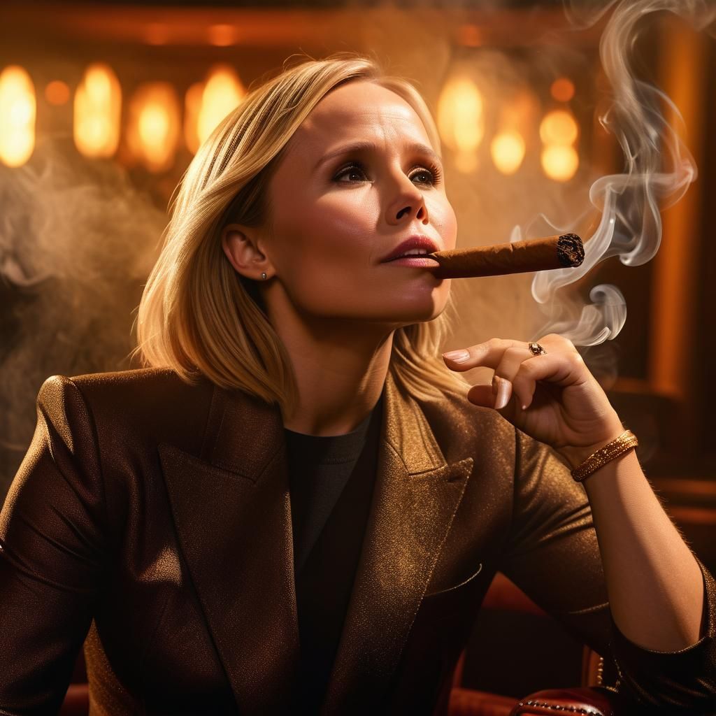 Kristen Bell (v2) - cigar