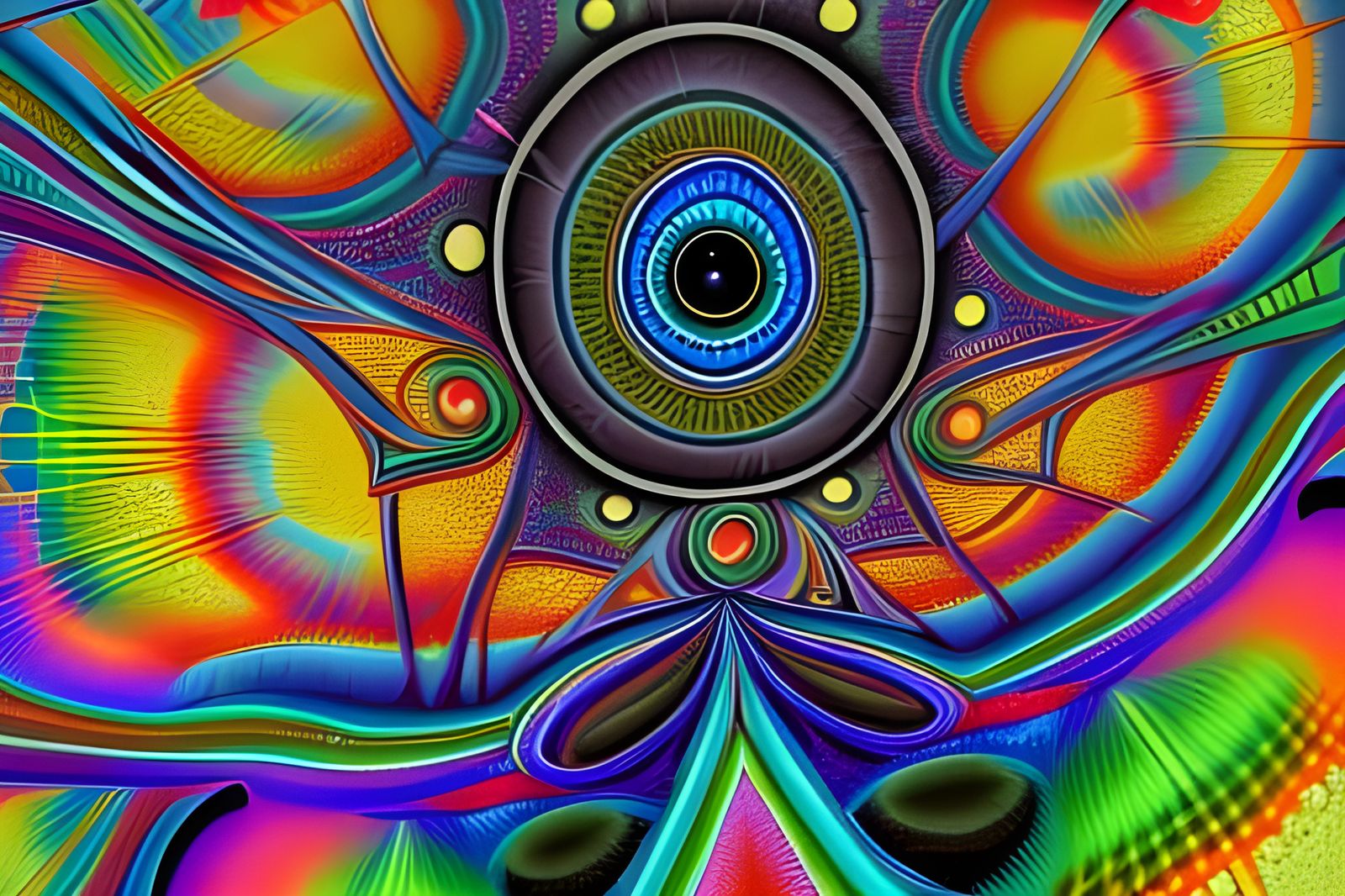 Psychedelic Third Eye with Intricate Detail