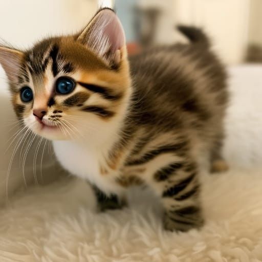 Kitten Floating in Space: A Whimsical Journey