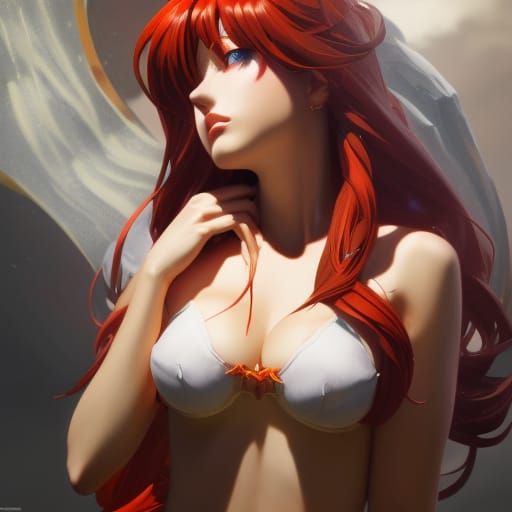 High-Resolution Uncovered Chest Art in Orange and Teal