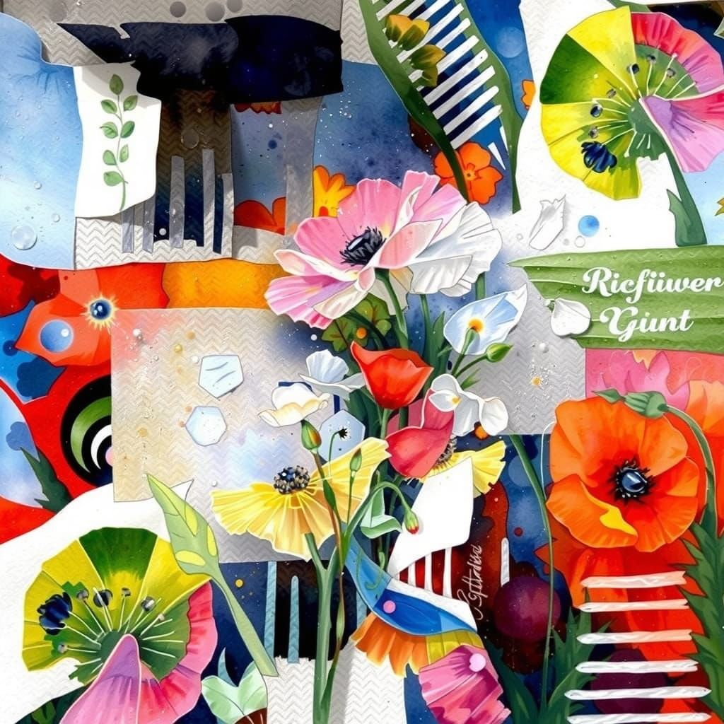 Dreamy Impressionist Watercolor of a Whimsical Meadow