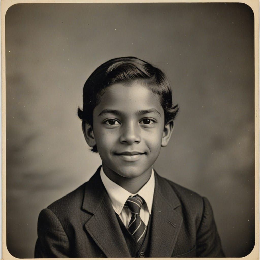 A School Portrait of a Young Student