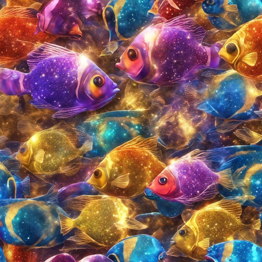 Sparkling Tropical Fish in Summer Sunlight