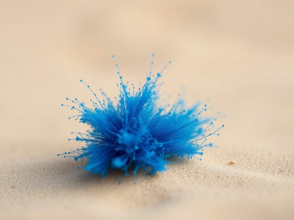 Ethereal Flourish in Minimalist Ultramarine