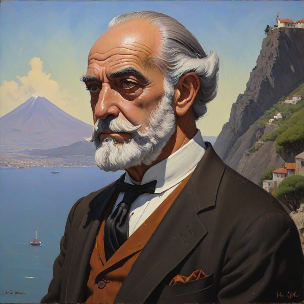 Dashing Gentleman in Oil Painting Style