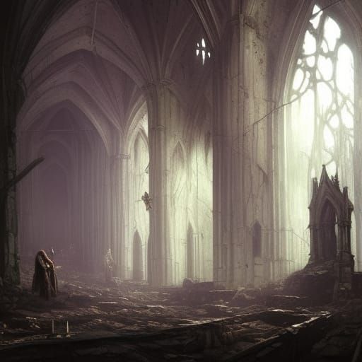 Eldritch Horror: Werewolf in Gothic Ruined Church