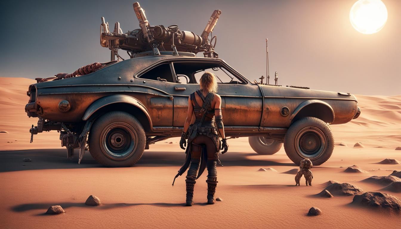 Mad Max Duo in 3D Cinematic Moonscape